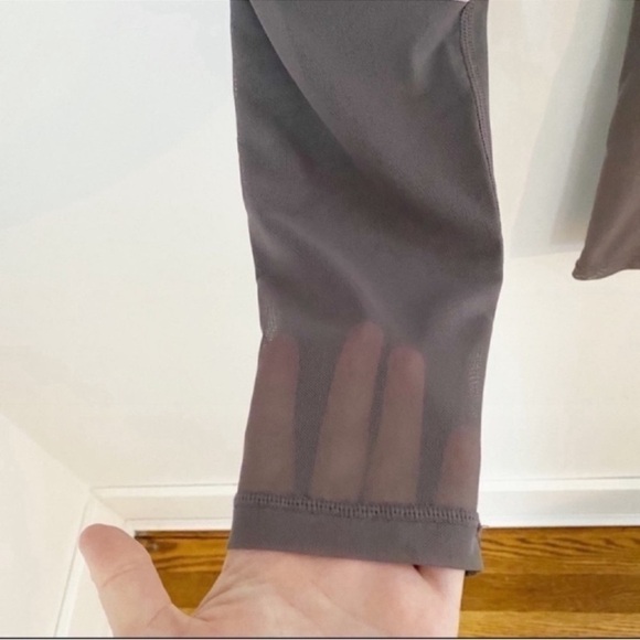 Z by Zella Mesh Calf 7/8 Leggings Athletic Yoga Workout Size Small Gray/ pink - Picture 7 of 9